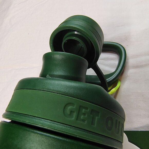 Cuddle Collab Pet Water Bottle Bowl Cat Dog Travel Green Yellow Heavy 46 Oz. - Picture 11 of 16